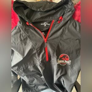 Universal Studios Jurassic Park Adult Hooded Windbreaker Jacket Size Large